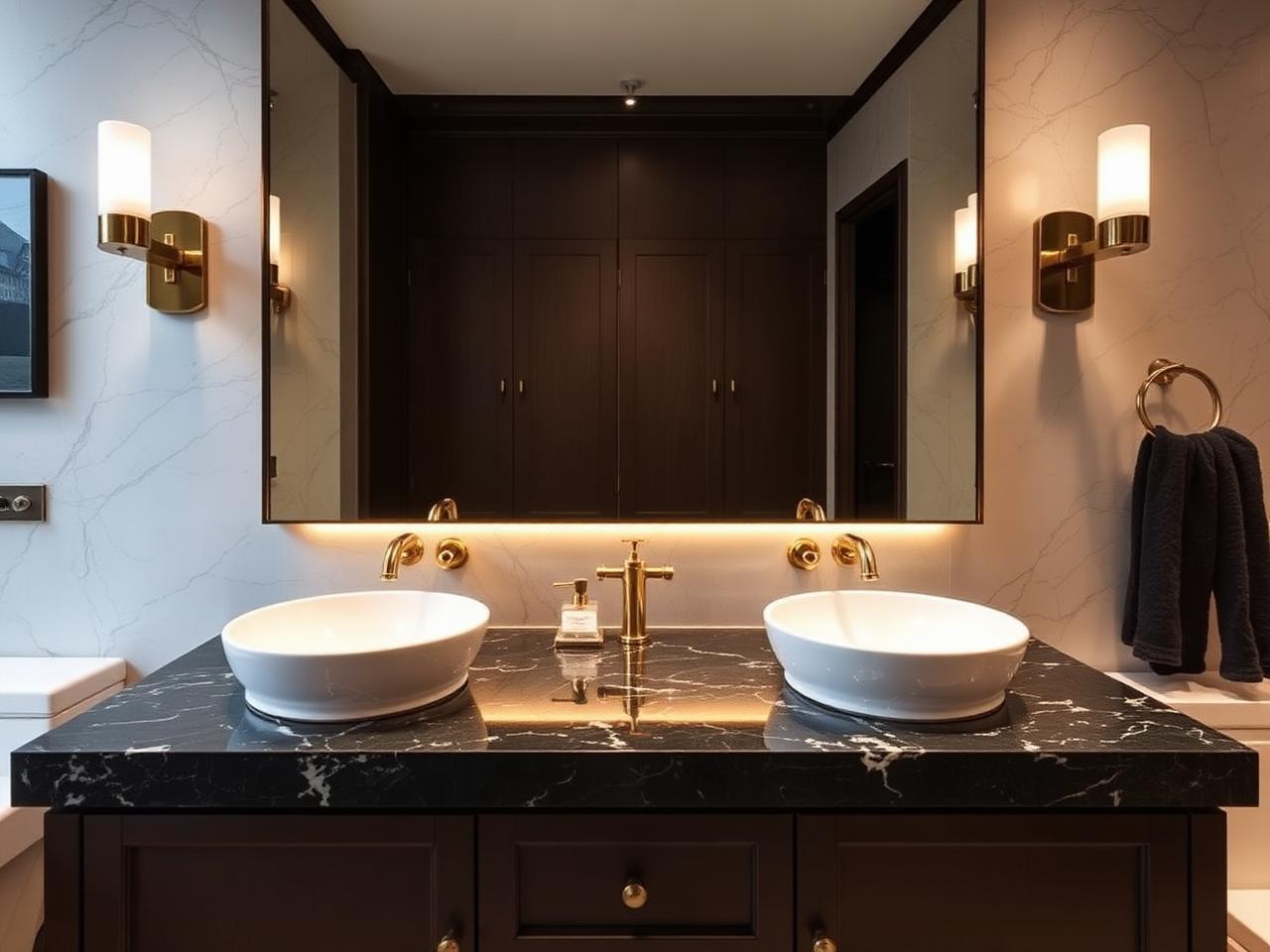 Brass & Black Vanity